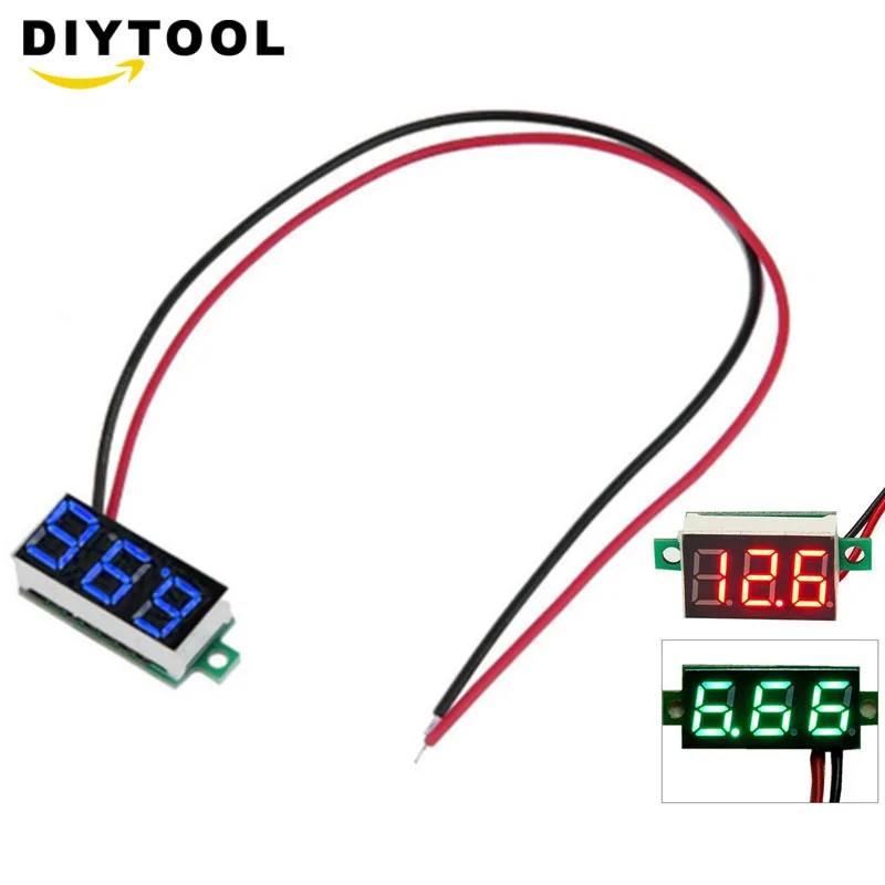 17v blue led petit panneau compteur Batterie lithium mini digital voltmeter dc 3.3 v
