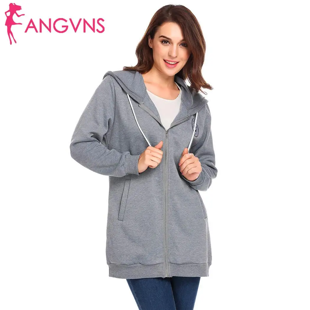 ANGVNS Autumn Winter Coat Women 2018 Fashion Casual Long