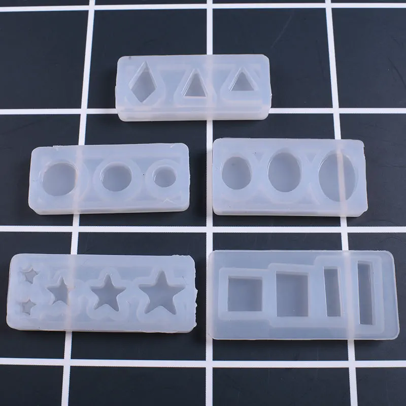 

Square Round Star Oval Pendant Cake Silicone Mold For Jewelry Charms Making Tool Handmade Crystal Diamond Epoxy Resin Cake Mould