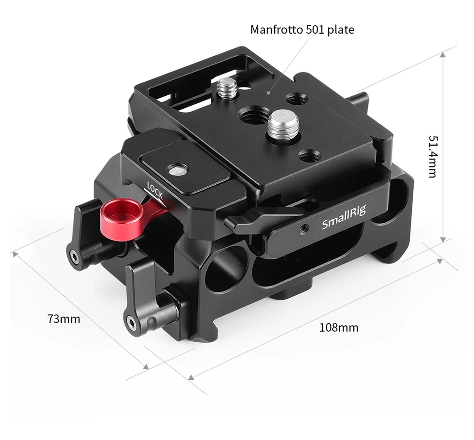 Комплект базовой плиты для камеры SmallRig, карманная Кинокамера Blackmagic, 4 K/6 K(Совместимость с Manfrotto 501PL) 2266