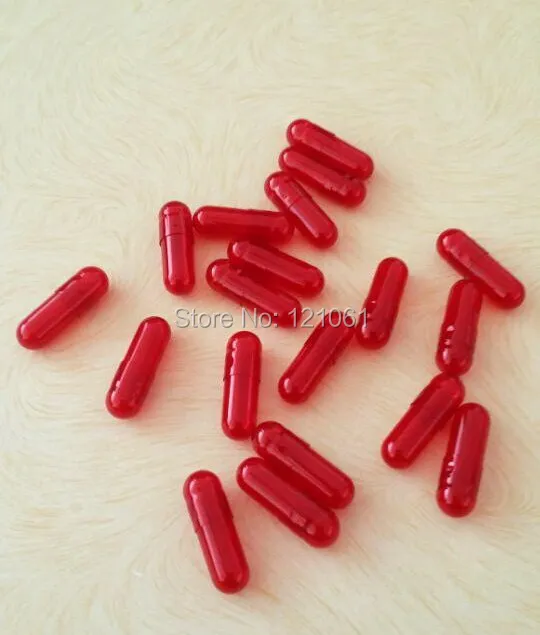 

4# 250pcs,red translucent capsules size 4,hard gelatin empty capsules size 4! (joined or seperated capsules available!)