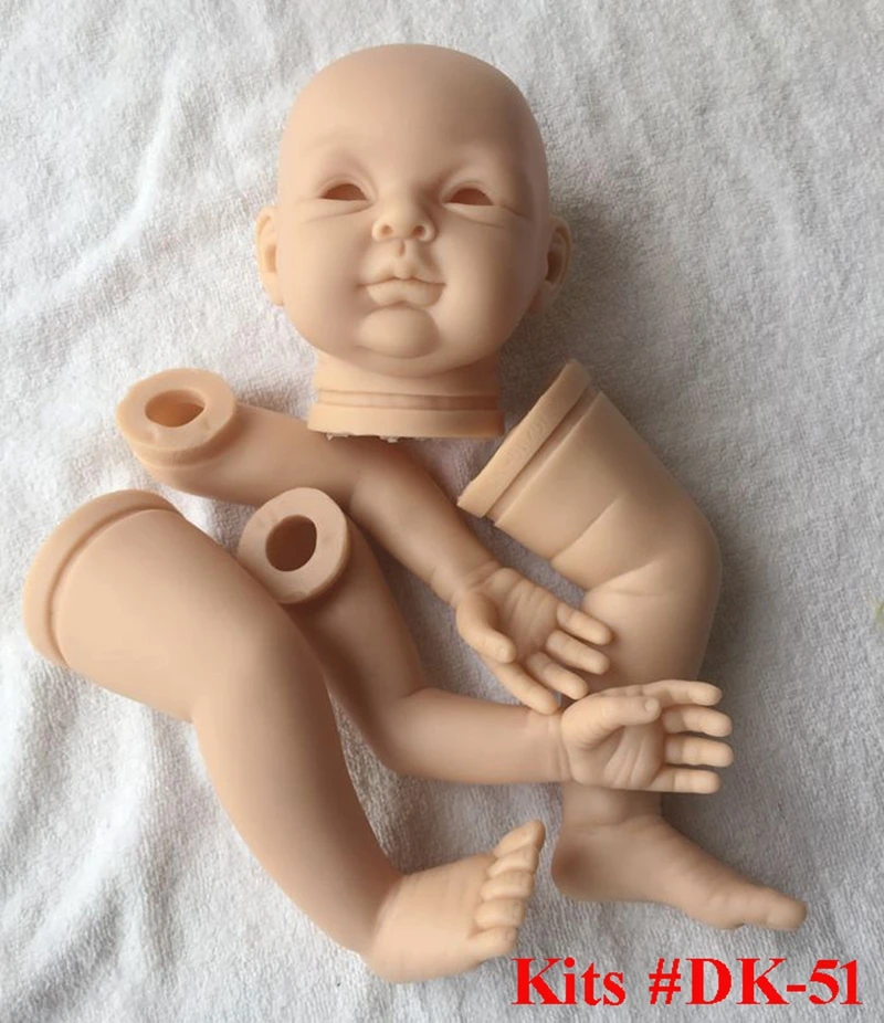 

Reborn doll kits For 22 Inch LifeLike sililcone reborn babies dolls kit unpainted 3/4 Arms Full Legs