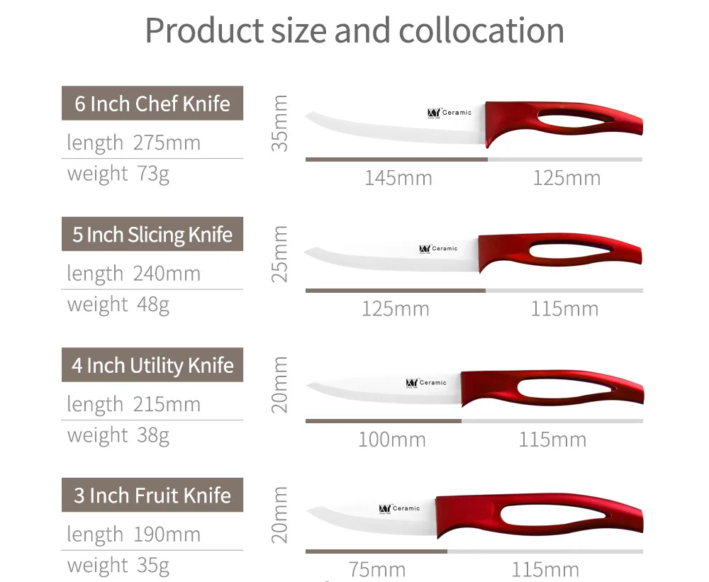 XYj кухонный нож шеф-повара набор керамических ножей 3 4 5 6 керамический нож для очистки овощей фруктов мяса суши рыбы сашими оксид циркония кухонные принадлежности