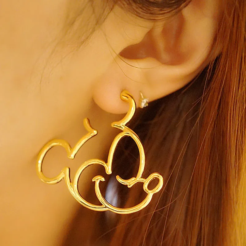 

Todorova Lovely Cartoon Mickey Stud Earrings for Women Girls Kids Birthday Gift Cute Animal Mouse Earring Black Female