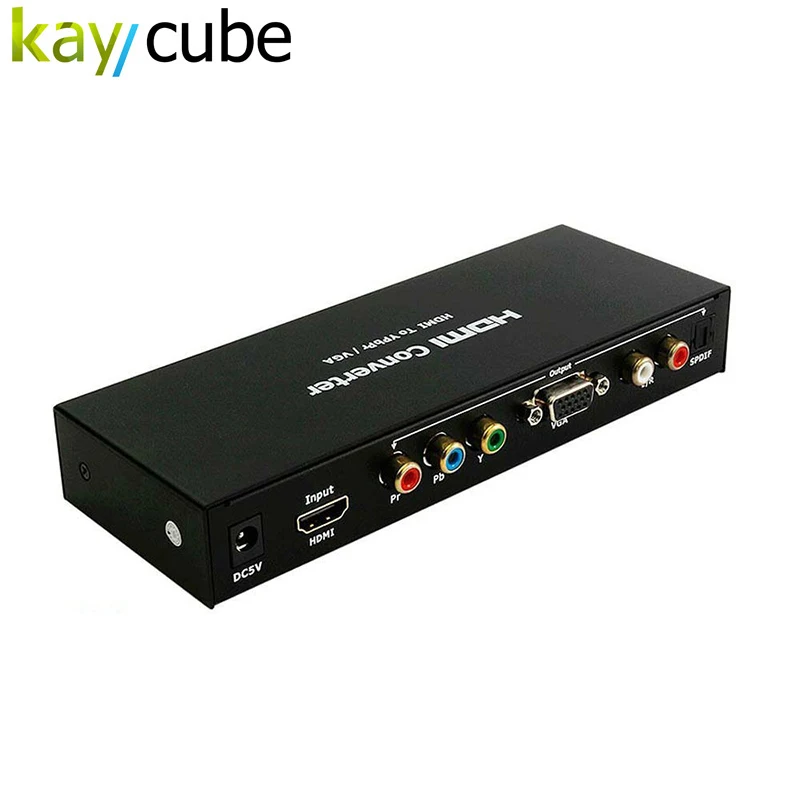 HDMI TO VGA /YPBPR Converter AV To VGA SPDIF Converter Adapter R / L 1080P HDMI to VGA /SPDIF/RL Adapter hdmi to vga high definition color converter w ypbpr spdif black white
