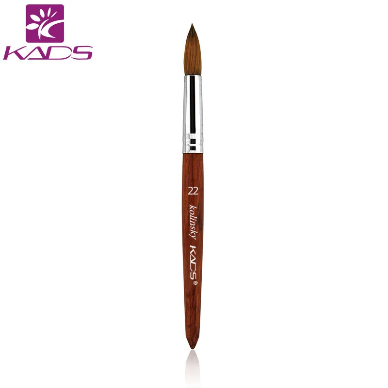 

1pc 22# 100% Kolinsky Acrylic Nail Brush Professional Nail Gel UV Brush Red Wood Handle Sable Nail Art Pen Poly Gel Brush