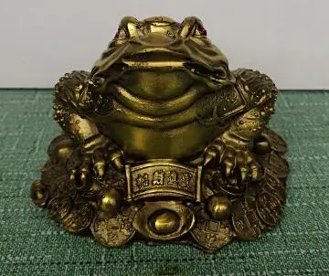 Vintage Collection Bronze Delicate (zhao cai jin bao) Tripods Toad Statue | Дом и сад