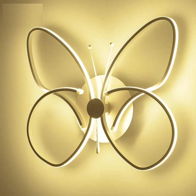 

Butterfly Pioneering LED Wall Lamp Modern Simplicity Childrens roomfor Corridor Aisle Staircase Bedside Bedroom Decorative Lamp