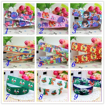 

7/8'' Free shipping printed grosgrain ribbon hairbow headwear party decoration diy wholesale OEM 22mm S319