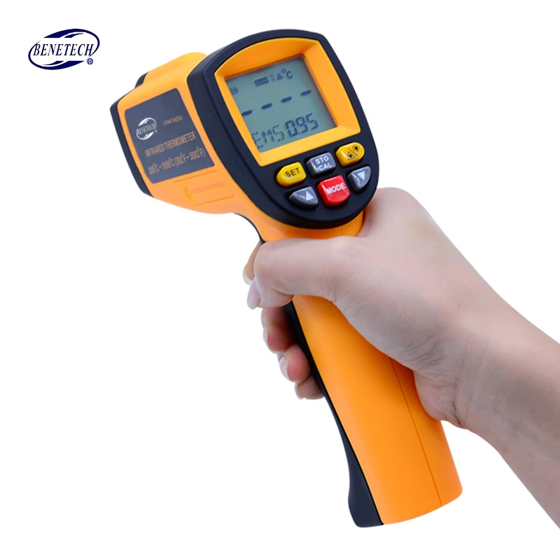 Goedkoop BENETECH Digitale thermometer gun non contact infrarood thermometer laser Pyrometer professionele industriële temperatuur gun ir