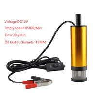 משאבת דלק 12V DC הרכב חשמלי הצוללת משאבת סולר דלק מי משאבת שמן העברה עם מתג ההפעלה / כיבוי 30L / min (1)
