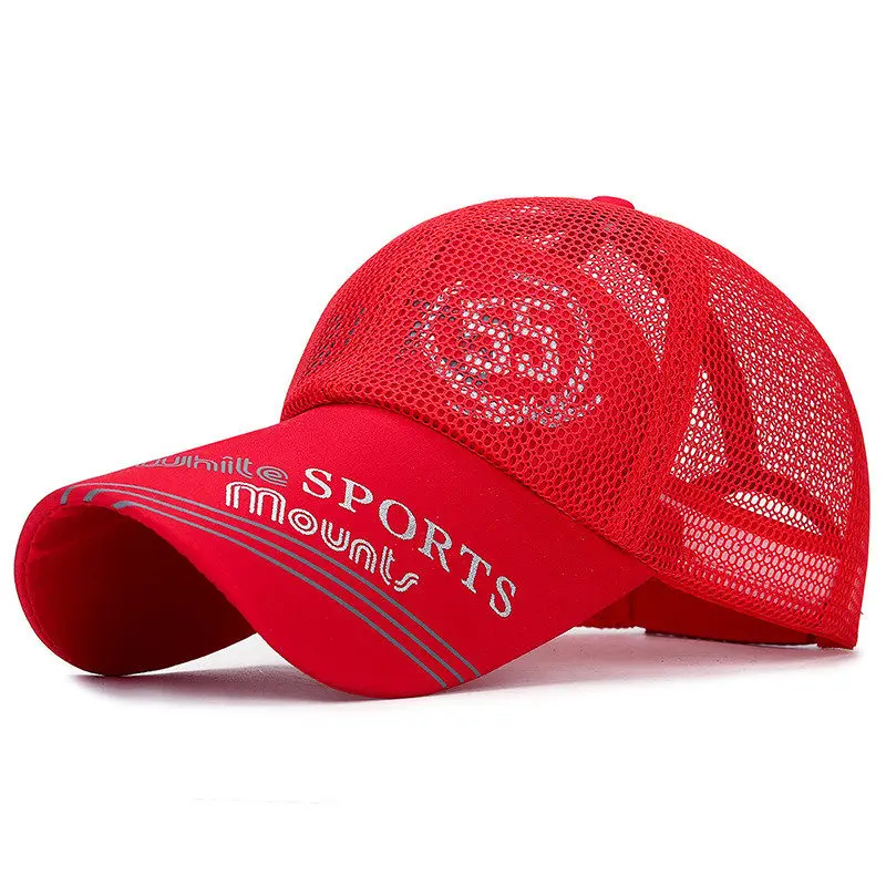 [NORTHWOOD] летняя длинная шляпа с защитной сеткой, кепка для мужчин и женщин, уличная Спортивная Кепка, кепка для мужчин, Кепка с сеткой для папы, солнцезащитная Кепка для водителя грузовика - Цвет: Красный
