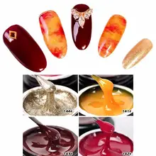 Thinkboo 4 piece/set 4 Colors Fashion Popular Nail UV Gel Amber Adhesive Nail Artificial Nails Easy Clean Party Nails Art Glue