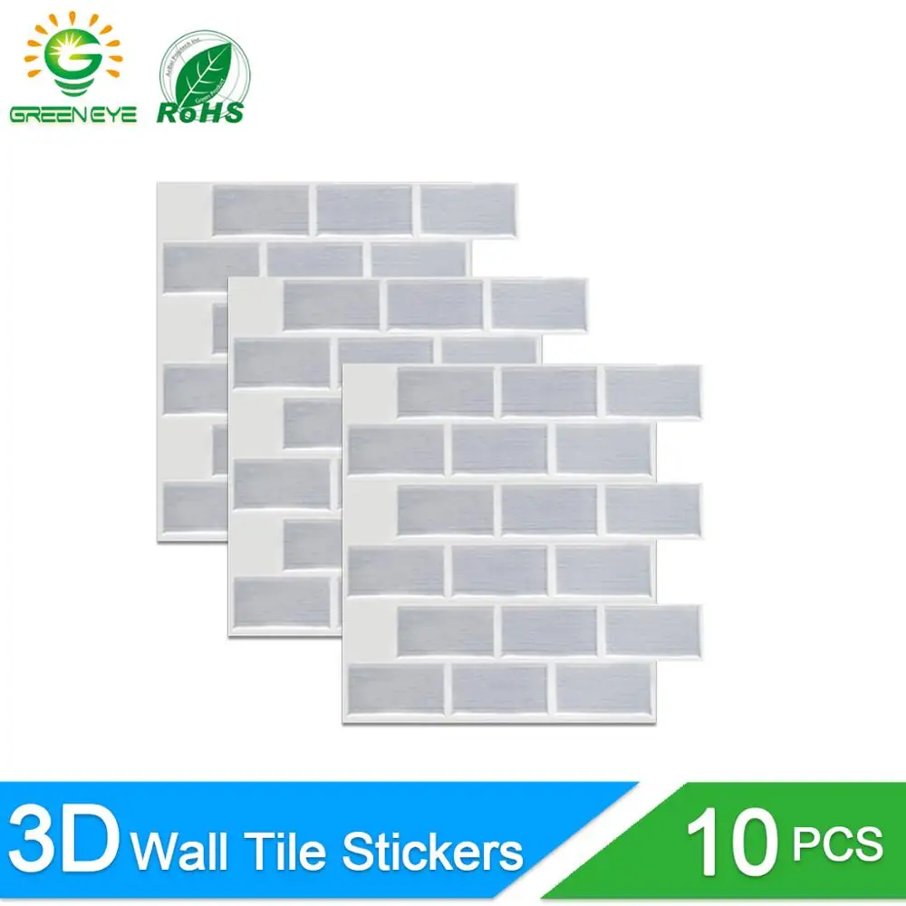 

3D Wall Stickers Marble Brick Peel and Self-Adhesive Wall paper Waterproof DIY Kitchen Bathroom Home Wall Decal Sticker Vinyl