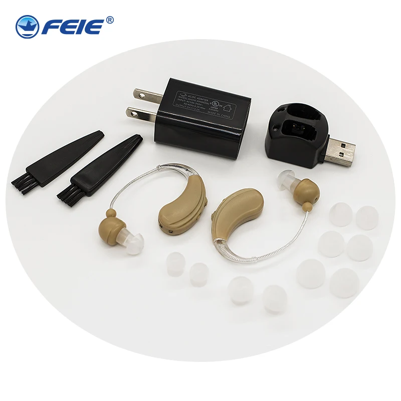 

USB Headset Charging in computer Hearing Aid Surdez Deaf Ear Machine S-109S common hearing aids Free Shipping