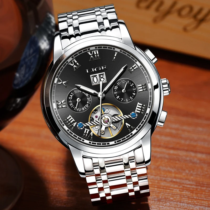2018 LIGE Brand Watch Men Mechanical Watch Automatic Watch Fashione luxury Submariner Clock Male Reloj Hombre Relogio Masculino