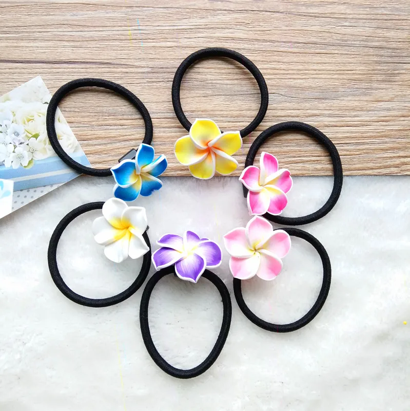 

HappyKiss 12 pcs Hula Girls wedding bride Soft TaoHua Hawaiian bridal hair clip hair rope 3cm flower jewelry Frangipani flower