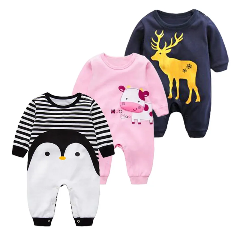 2018 Spring Autumn long sleeved cotton Romper baby clothes children's clothing cartoon Penguin baby animal girl jumpsuit Romper цена 2018 Spring Autumn long sleeved cotton Romper baby clothes children's clothing cartoon Penguin baby animal girl jumpsuit Romper цены онлайн