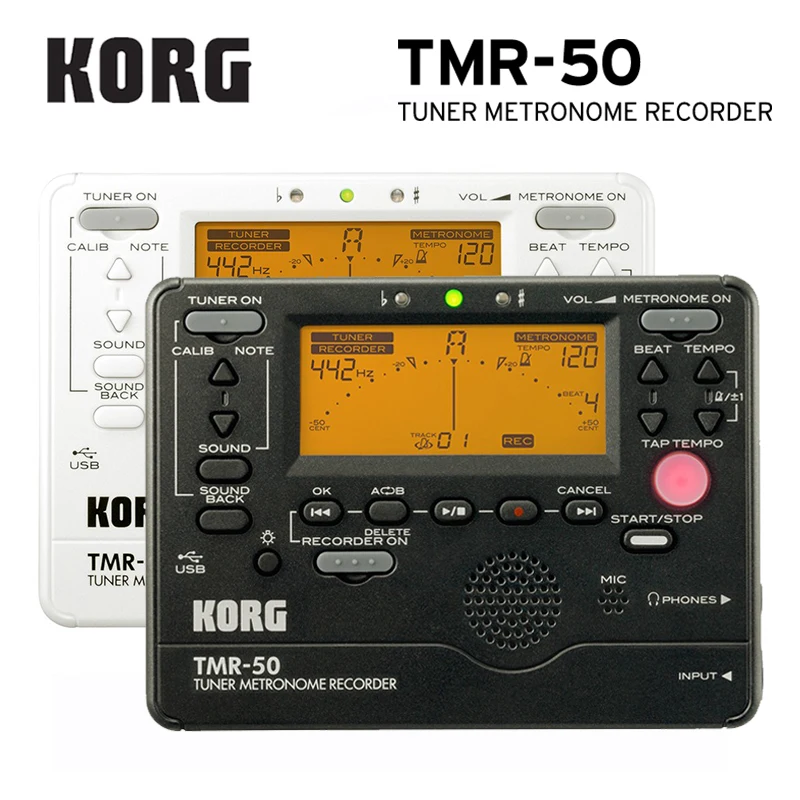  KORG TMR50 Tuner+Metronome+Recorder TM50 Combo Tuner/Metronome Used for wind Guitar Ukulele and Pia