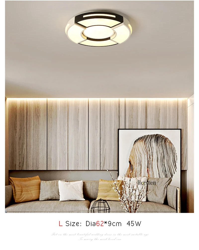 Creative Round Acrylic LED Ceiling Lights For Bedroom Living Room Modern Remote Control Ceiling Lamp Home Lighting Fixture (5)