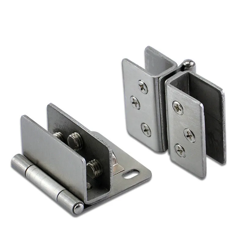 1 Pcs Furniture Hardware Glass Door Accessories Hinge Chain Wine Cabinet Free Opening Glass Door Stainless Steel Hinge