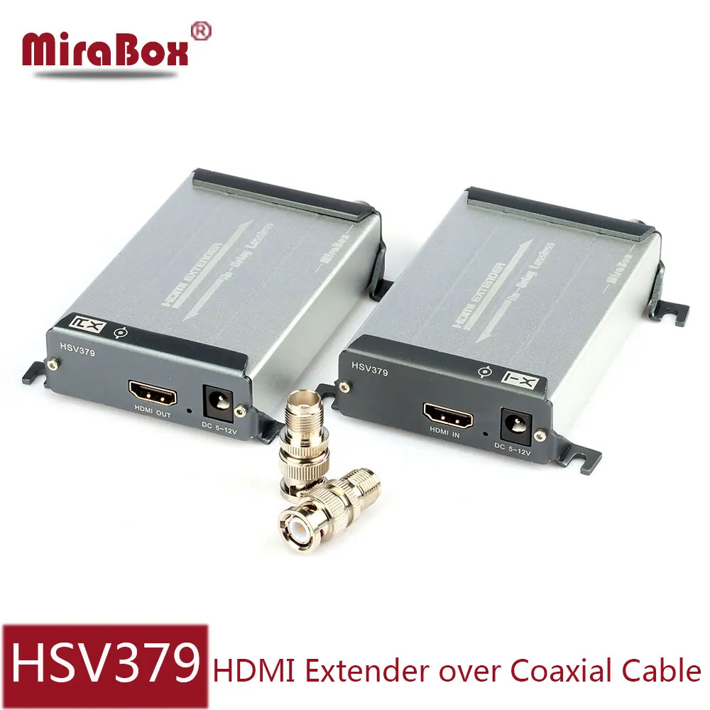 HDMI coax Transmitter Over Coax Cable BNC Support A/V Lossless No