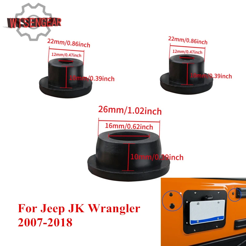 3 шт. багажника Прочная резиновая Вилки комплект бродяга штамп шины удалить съемный уютно Вилки для Jeep Wrangler 2007- CEK160