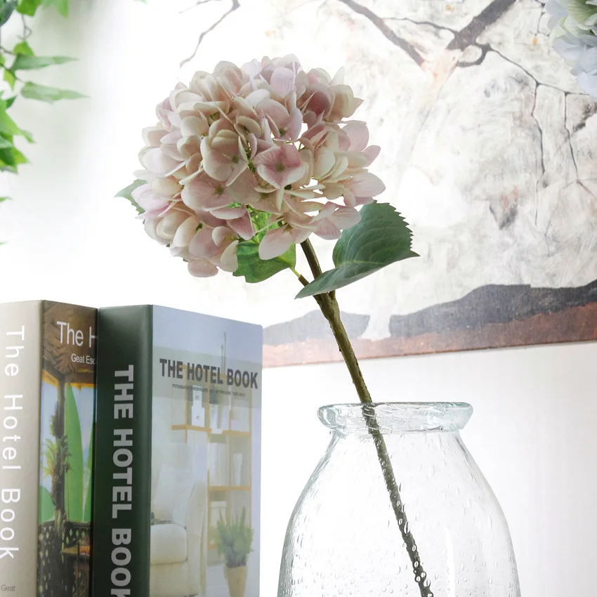 Искусственный цветок гортензии для свадебного украшения Европейский Шелковый цветок Гортензия для домашнего декора искусственные цветы