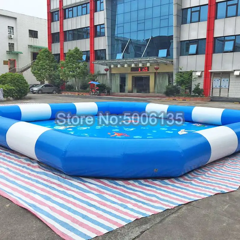 5x5m 0.9mm pvc tarpaulin outdoor rubber family adult plastic inflatable swimming pool,folding above ground swimming pool - Цвет: 7