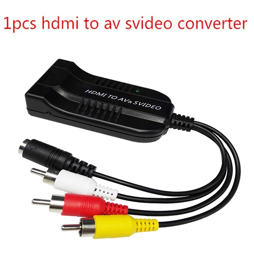1080p HDMI К AV/S видео адаптер S-Video, hdmi2av+ s CVBS видео преобразователь, hdmi К av и svido rca - Цвет: av