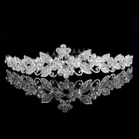 Beau Crowns Princess Crystal Flower Crowns Jewelry With Comb Bridal Accessories 2015 Tiara Hairbands Free Shipping Wedding Crown