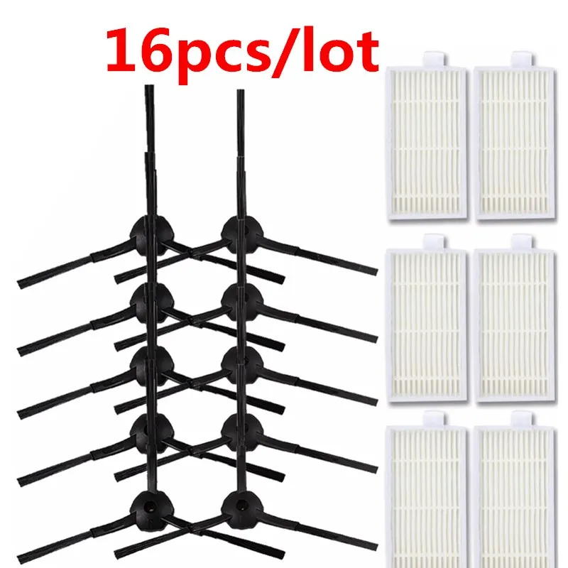 10* боковая щетка+ 6 шт. фильтр hepa против пыли Замена для Ariete Briciola 2711 2712 2713 2717 робот пылесос Robotisc части