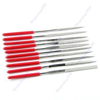 

High quality 140mm Needle Files Carving Jeweler Diamond Metal Glass Stone Craft Tool 10pcs