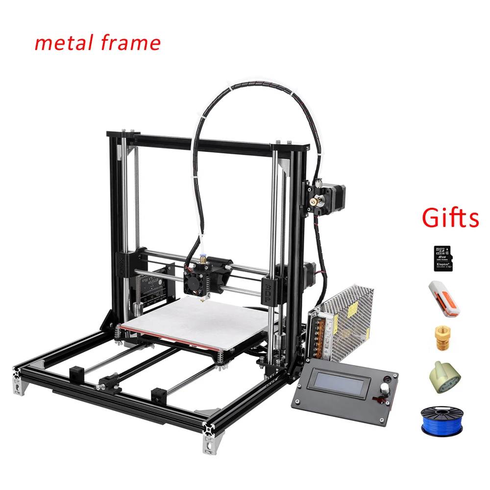 high quality factory 3d printer for sale with one roll filament SD card LCD masking tape for Free