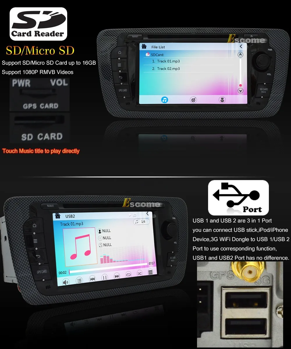 Cheap MTK3360 Car DVD Automotivo For Seat Ibiza 2009 2010 2011 2012 2013 2014 with Radio Stereo GPS Navigation 10