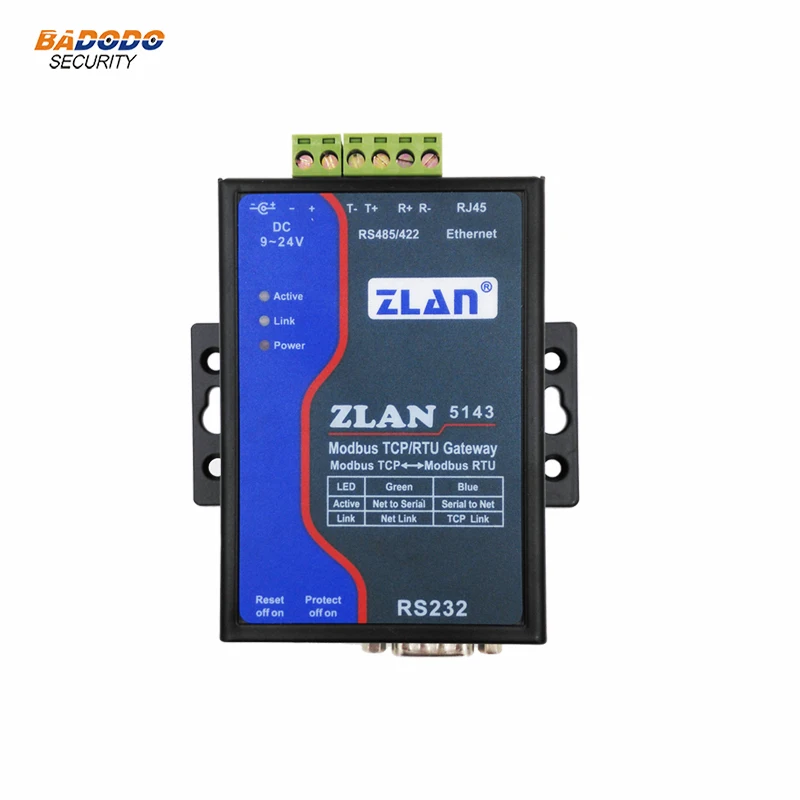 ZLAN5143 RS232 RS485 RS422 к Ethernet RJ45 конвертер Modbus RTU TCP шлюз скорость передачи данных многохост конвертер последовательного устройства сервер