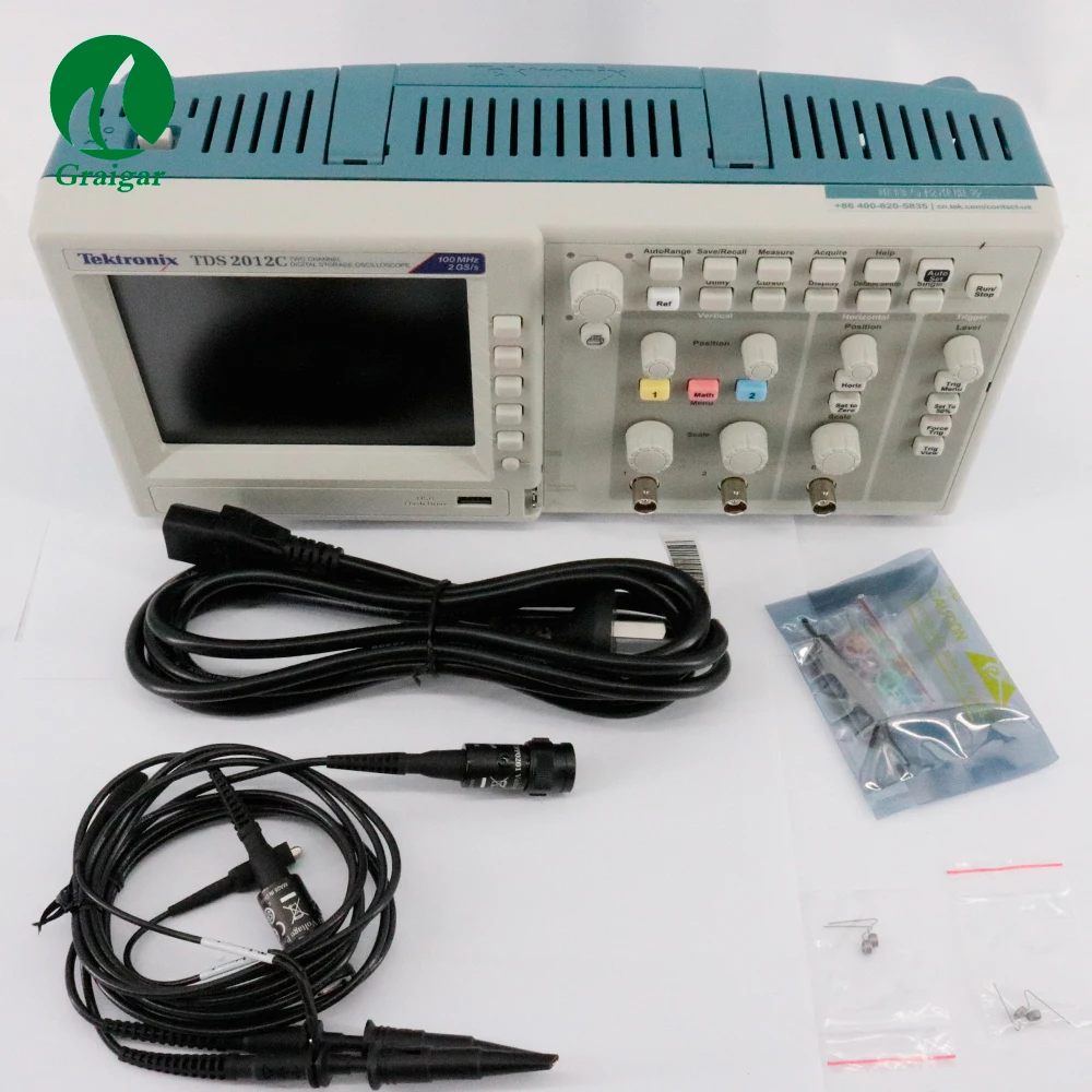 Цифровой осциллограф Tektronix TDS2012C 2 5 k точки в любое время ширина диапазона 4 канала: