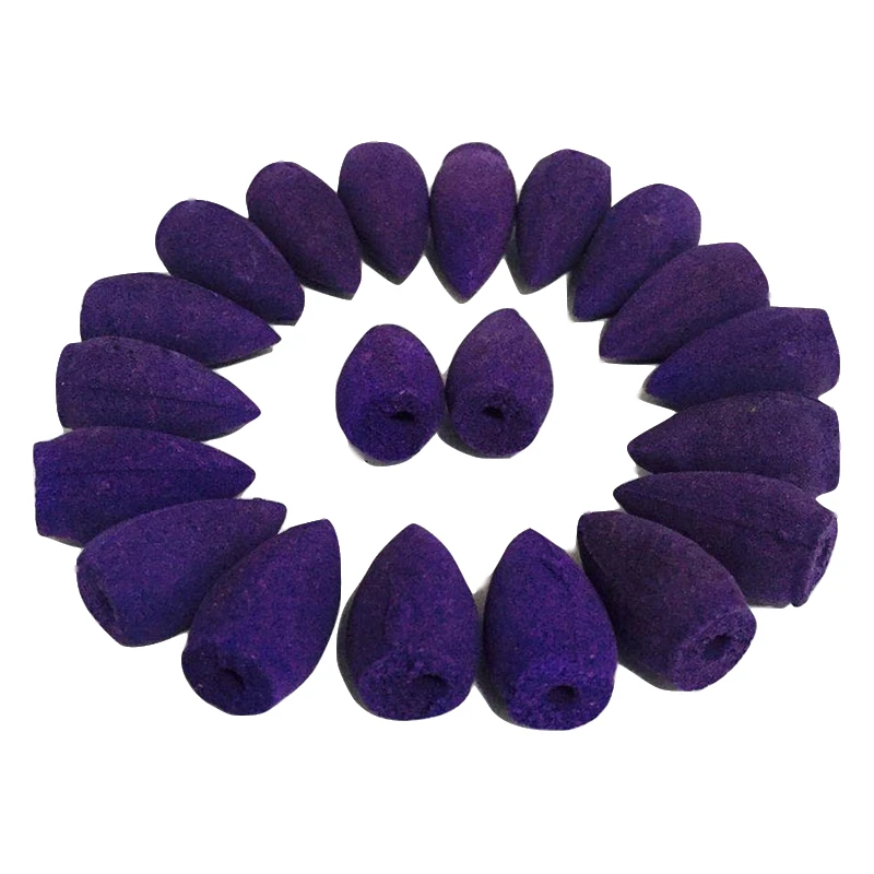 9 Kinds of Fragrance Chinese Backflow Incense Cones Lily Rose Lavender Mint Carnation Jasmine Green Tea Back Flow Incense 10pcs  (10)