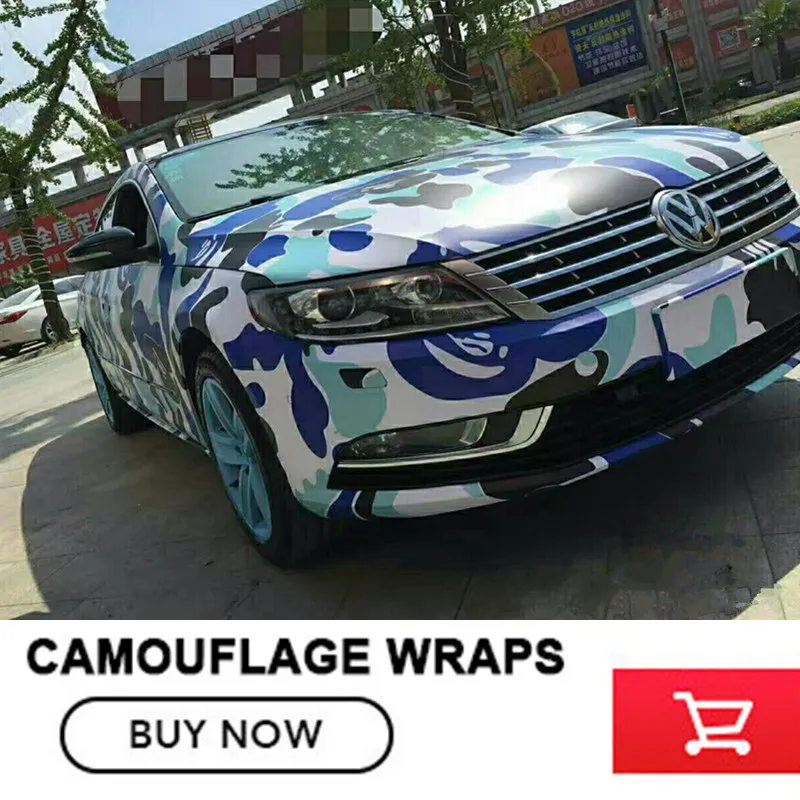 

5/10/15/20/25/30m Blue Jumbo Camo Car Scooter Vinyl Wrap Urban Sticker Bomb Camouflage Printed Graphics Pvc Material Roll Sheet