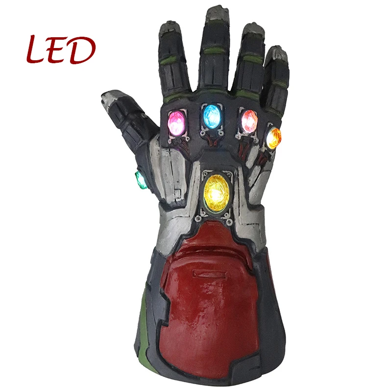 Новые перчатки Мстители 4, Железный человек, костюм со светодиодами, бесконечная перчатка, перчатки Таноса, Мстители, супергерой, Халк, опора, Железный человек, ПВХ маска для взрослых
