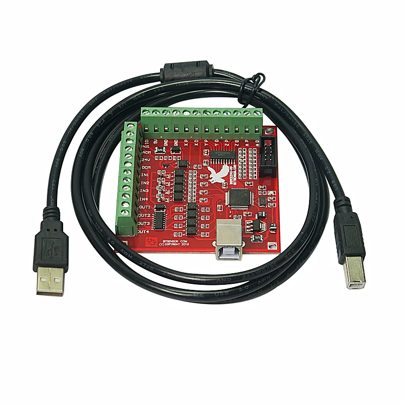 MACH3 4 оси 100 кГц USB ЧПУ деревообрабатывающий фрезерный станок Гладкий Степпер Motion Controller карты коммутационная плата 12-24 V