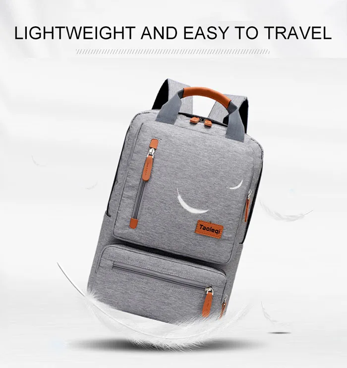 Casual Business Men Computer Backpack Light 15 inch Laptop Bag 2022 Waterproof Oxford cloth Lady Anti-theft Travel Backpack Gray