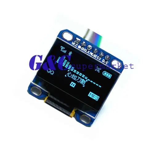 

Blue 0.96" SPI 128X64 OLED LCD Display Module STM32/AVR/51