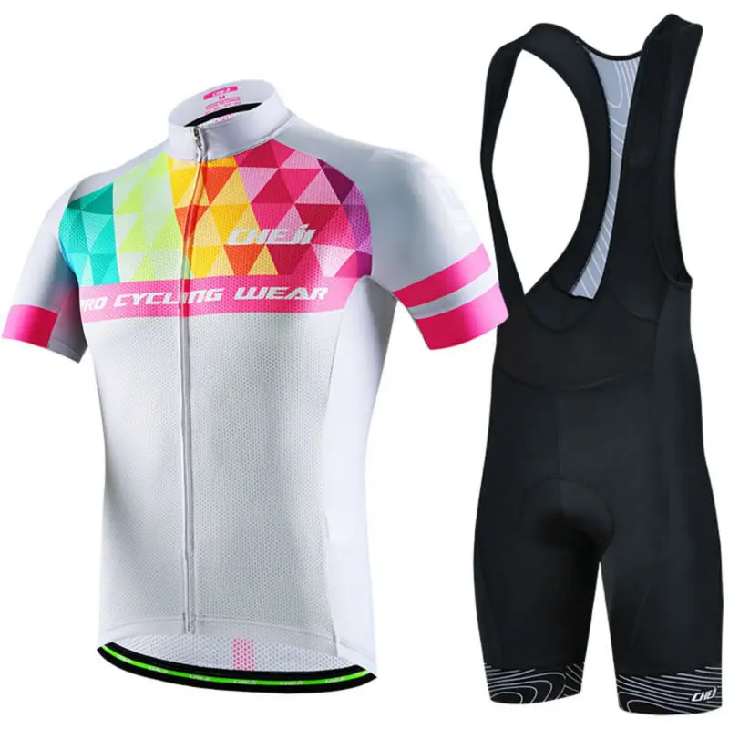 

CHEJI Gray color Bike Jerseys/Mountain Bicycle Ropa Ciclismo Cycling Jersey Cycling Clothing/maillot bicycle (bib) shorts set