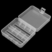 2pc Battery Storage Box For 2X 26650 Clear Plastic Battery Case Holder Container 