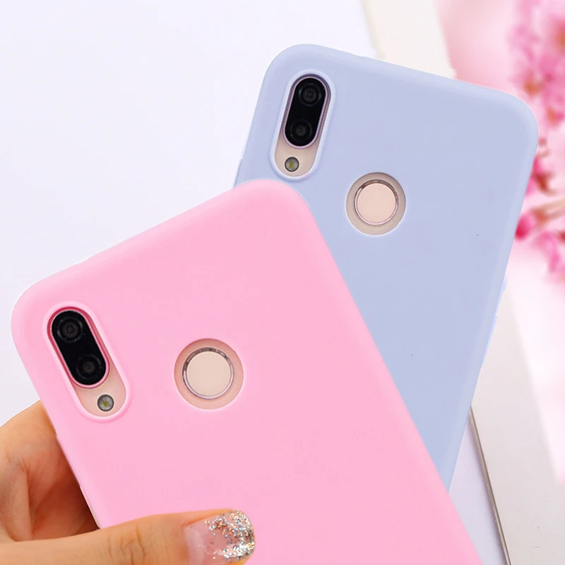 

Candy Macaron Phone Case for Huawei Nova 3 3i 2 2S 2i Mate 20 Lite P20 Pro P10 Plus P9 P8 Lite 2017 P Smart Soft Silicone Cases