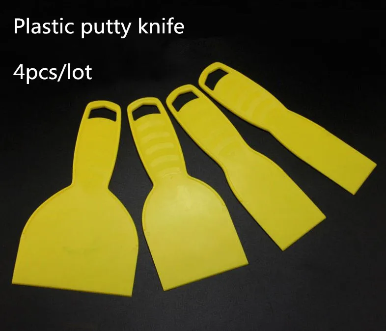 4 шт./лот желтый пластик гипсокартон угловой скребок отделочные инструменты для очистки штукатурки строительные инструменты