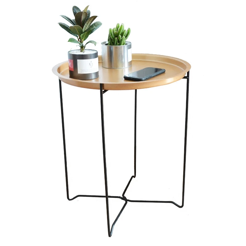 

Iron sofa sitting room bedroom bed round tray Glutton mini coffee table Angle of several table