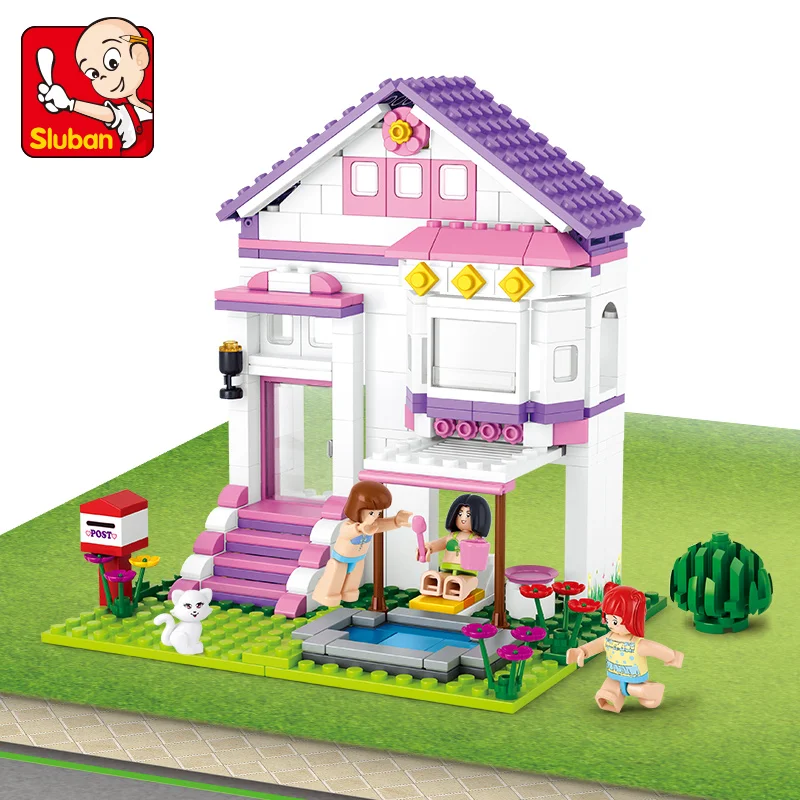 

Sluban Building Block Girl Dream Friends Pool Villa 291pcs Educational Bricks Toy-Boy No retail box