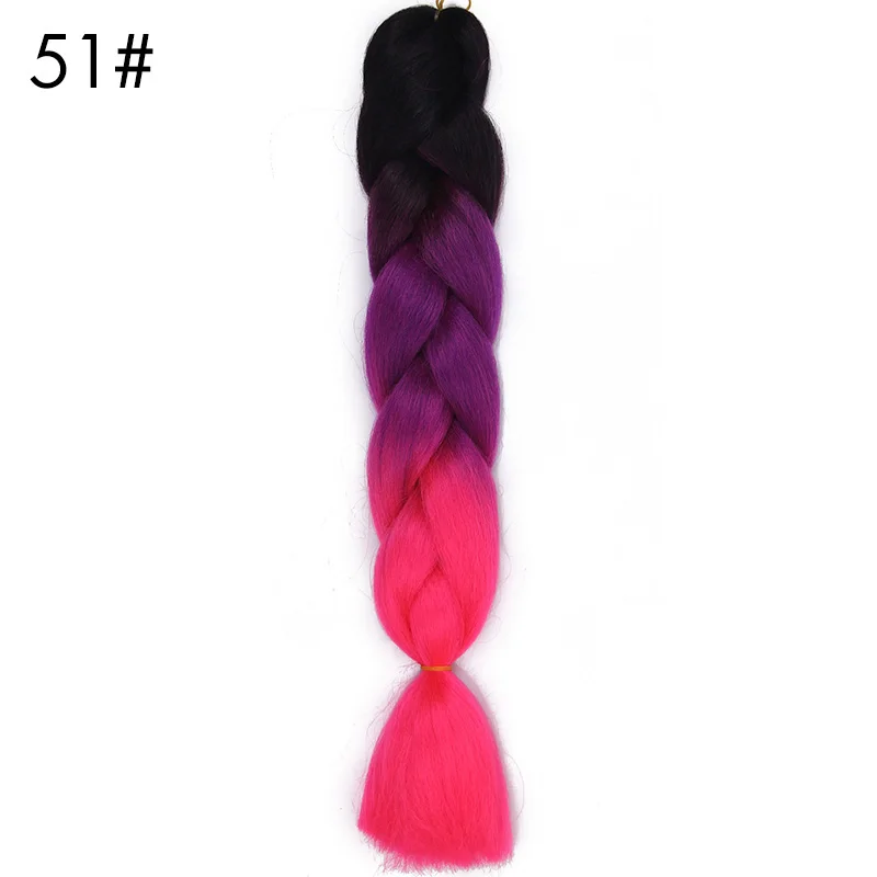 AISI, красивые плетеные волосы, 1 шт., 24 дюйма, огромные косички, прическа, 100 г/шт., синтетические волосы для наращивания с эффектом омбре, черный, коричневый, красный, розовый - Цвет: T1B/33